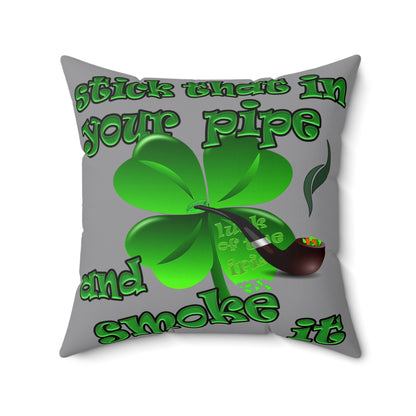 celtics logo - Spun Polyester Square Pillow - (grey)