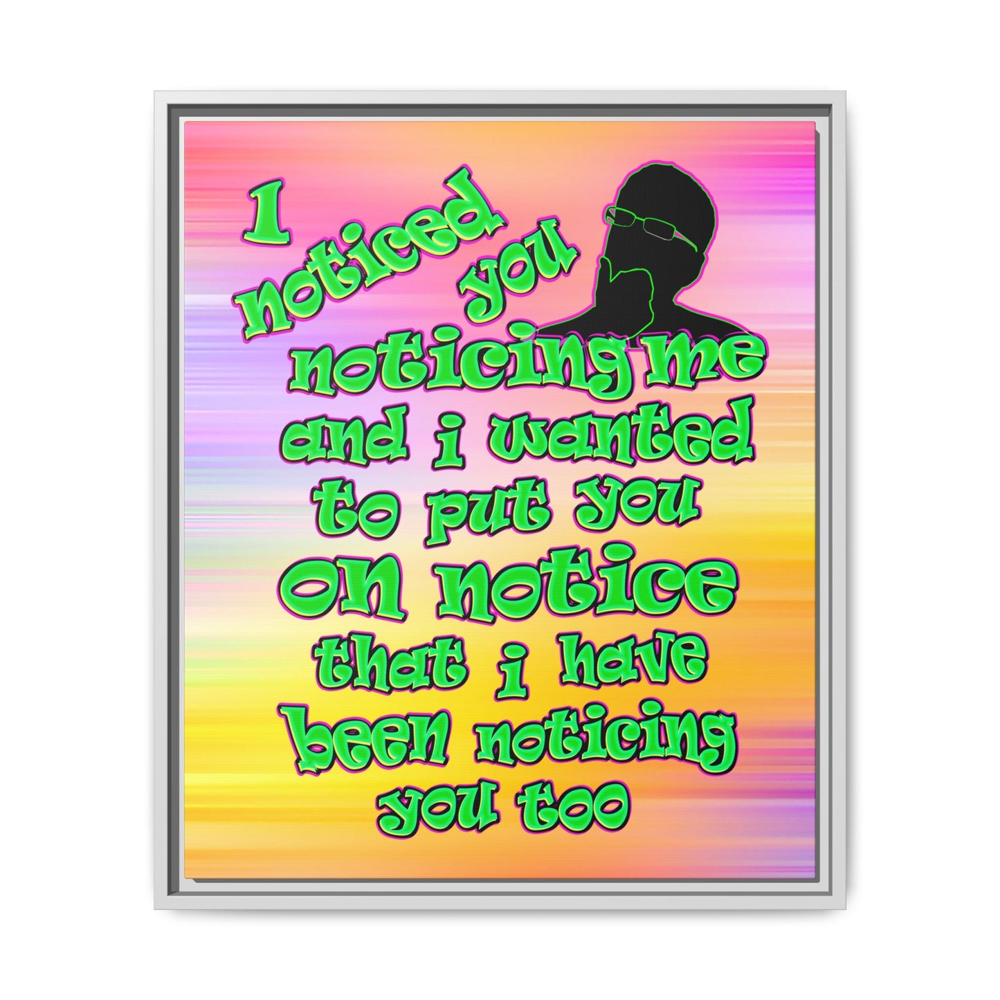 noticed you noticing - framed canvas art (color blur)
