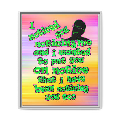 noticed you noticing - framed canvas art (color blur)