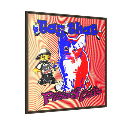 tag that - framed canvas art (yellow-orange wave)