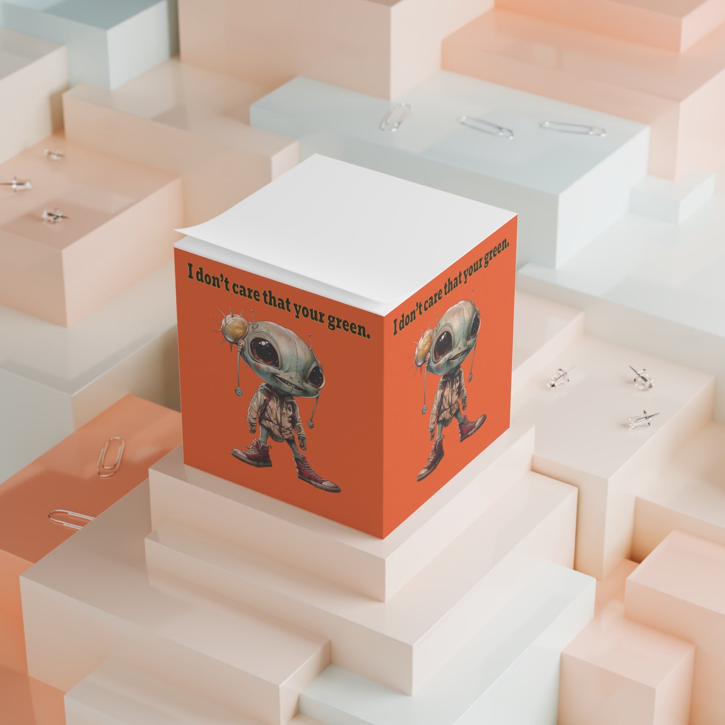 I don't care that your green - note cube (orange)