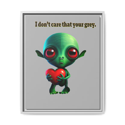 I don't care that your grey - framed canvas art (light grey)