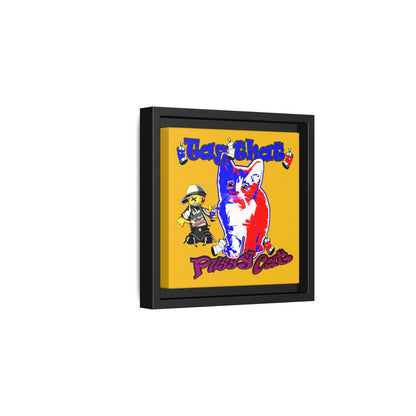 tag that - framed canvas art (yellow)