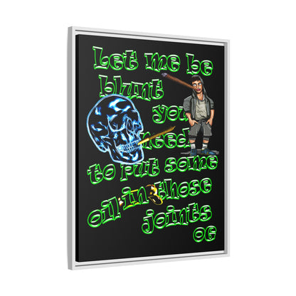 og - framed canvas art (black)