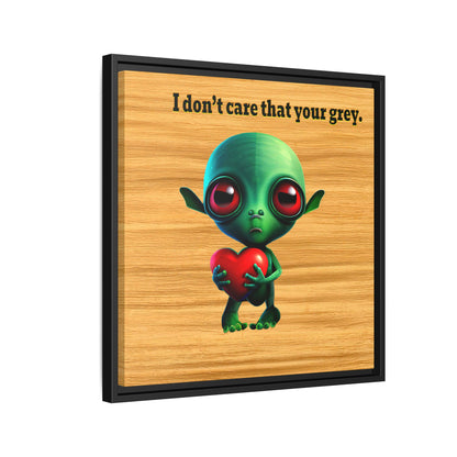 I don't care that your grey - framed canvas art (butterscotch wood finish)