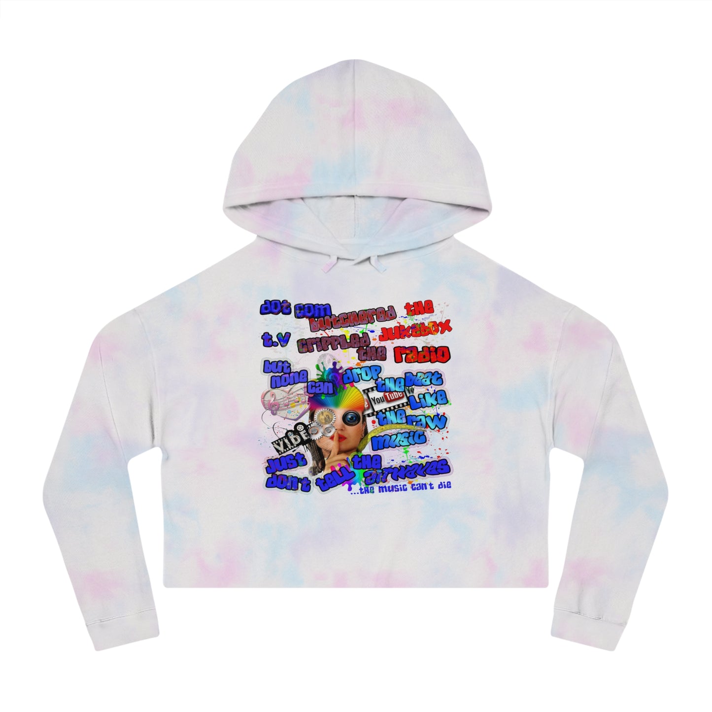 drop the beat - Women’s Cropped Hooded Sweatshirt