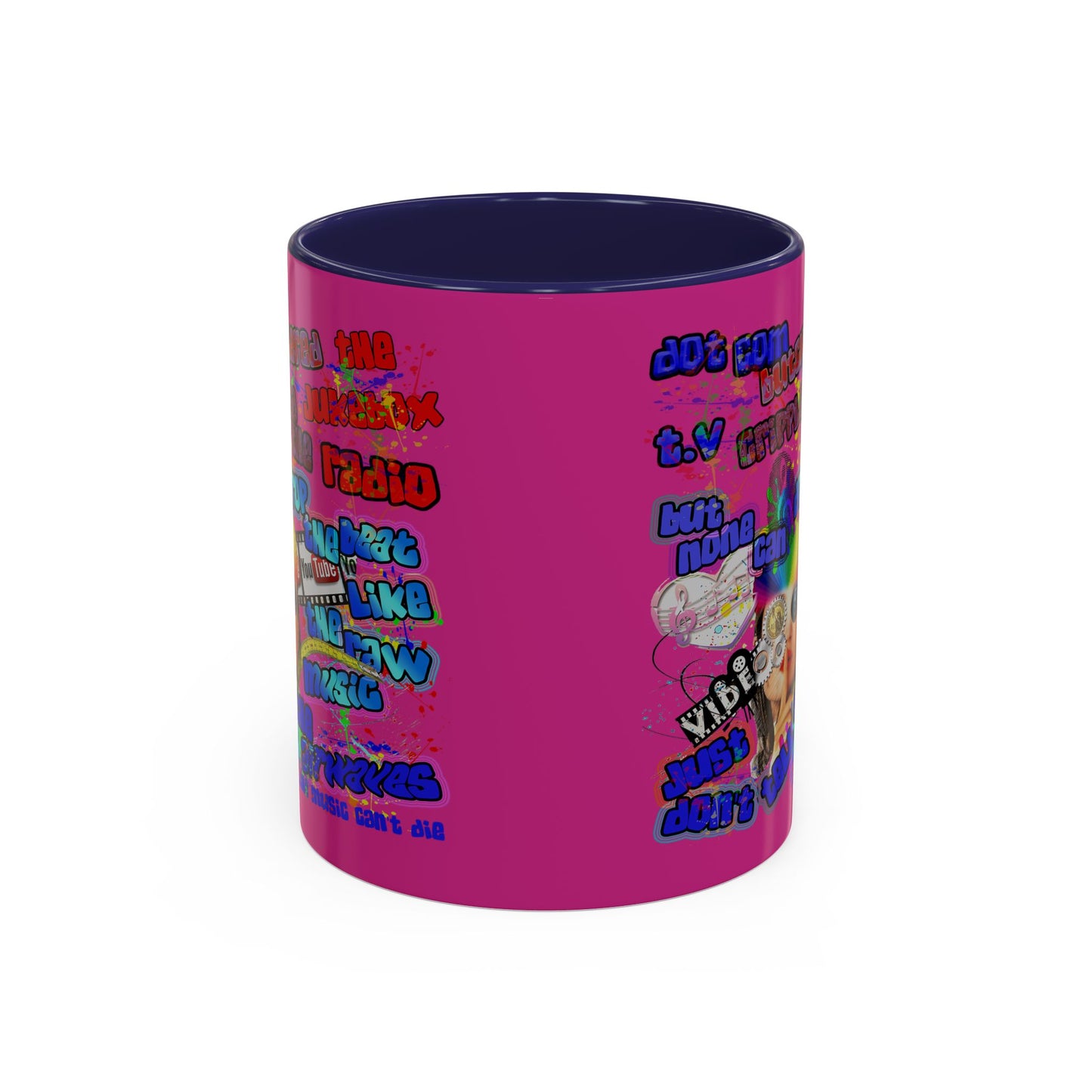 drop the beat - Accent Mug (pink)