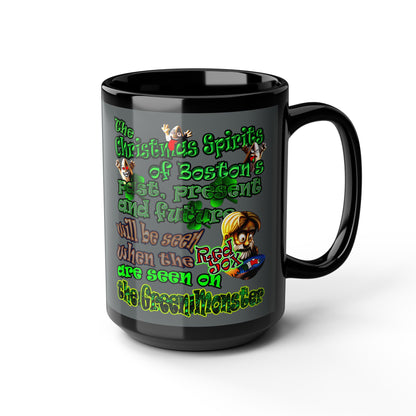 christmas spirits of boston - Black Mug (dark grey)