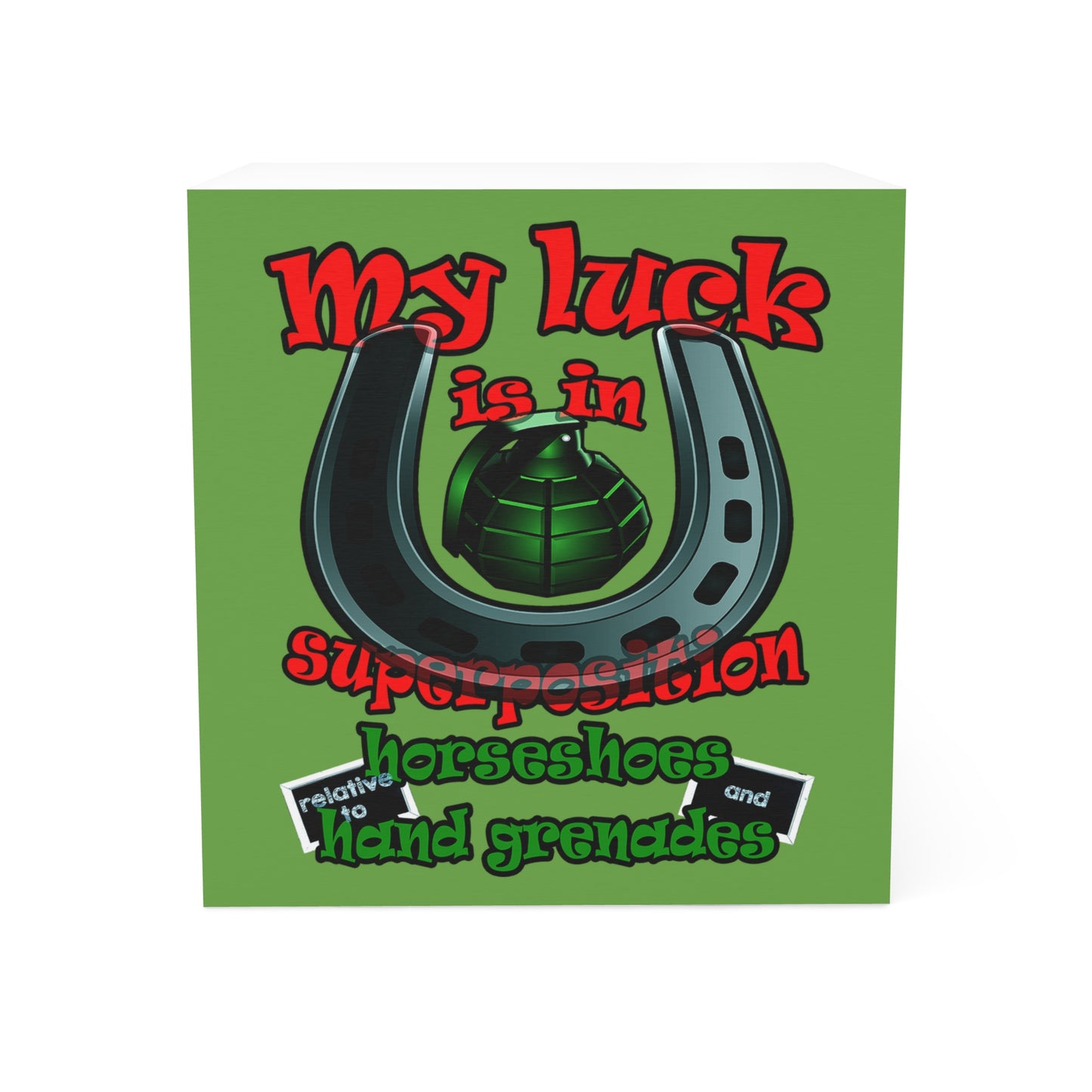 my luck - note cube (green)