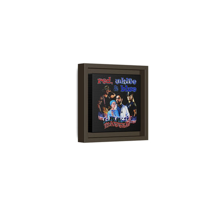 rw&b lives matter - framed canvas art (black)