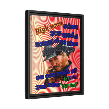 high noon - framed canvas art (yellow-orange wave)