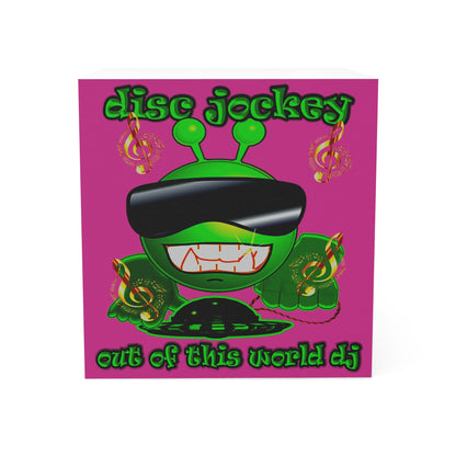 disc jockey - note cube (pink)