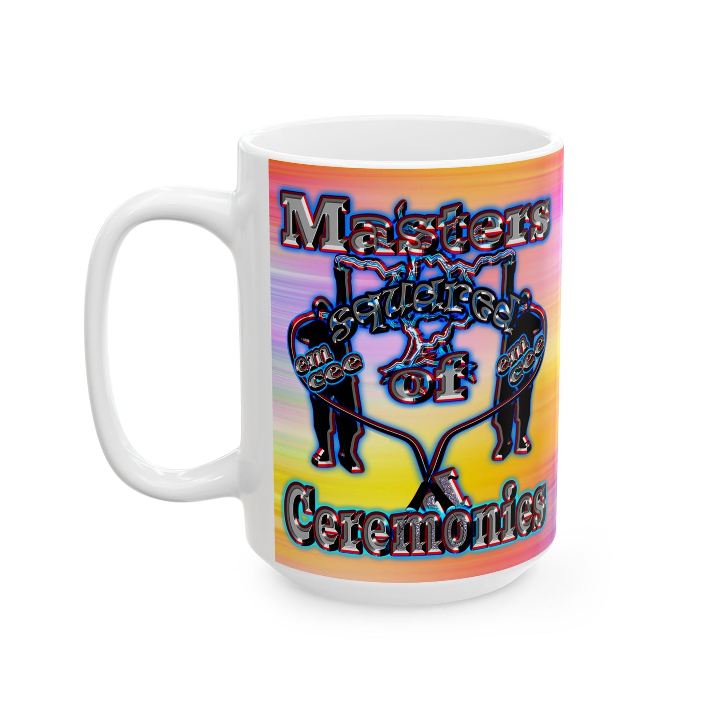 em cee squared - White Mug (color blur)
