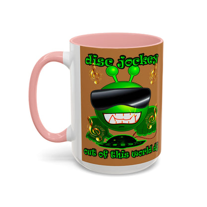 disc jockey - Accent Mug (light brown)