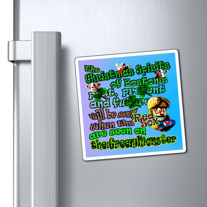 christmas spirits of boston - Magnets - (light blue-purple wave)