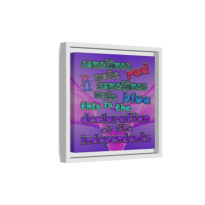 declaration of the independents - framed canvas art (purple-pink wave)