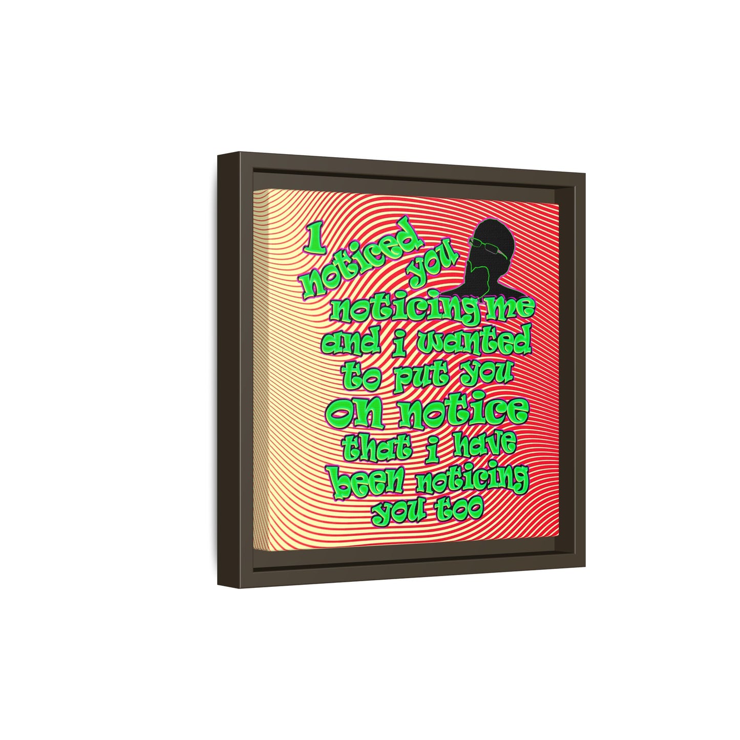 noticed you noticing - framed canvas art (yellow-orange wave)