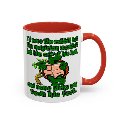 turtle race - Accent Mug (white)