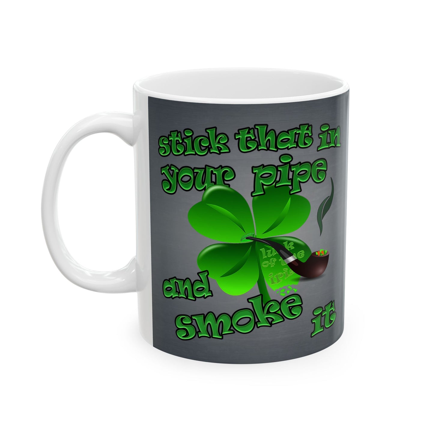 celtics logo - White Mug (grey-light grey)