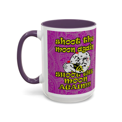 shoot the moon again - Accent Mug (pink swirl)