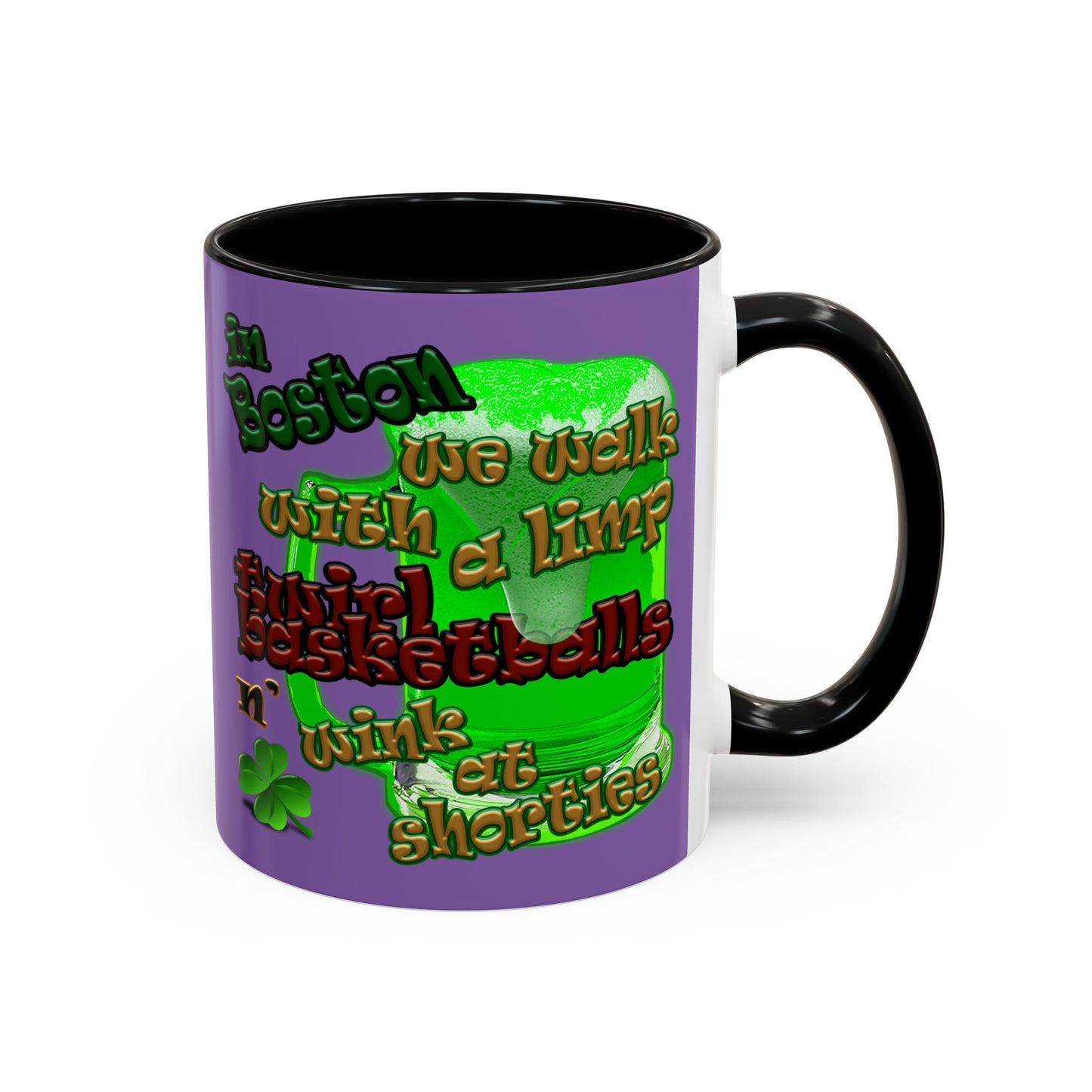 celtics logo - Accent Mug (light purple)