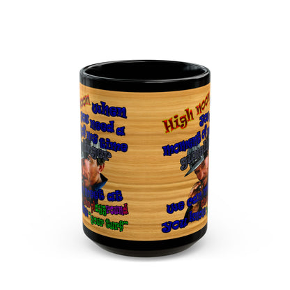 high noon - Black Mug (butterscotch wood finish)