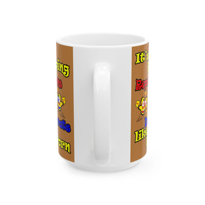 popping like popcorn - White Mug (light brown)