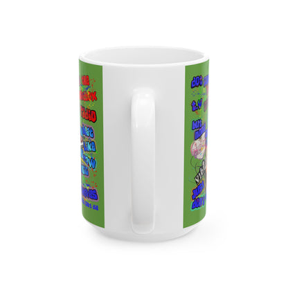 drop the beat - White Mug (green)