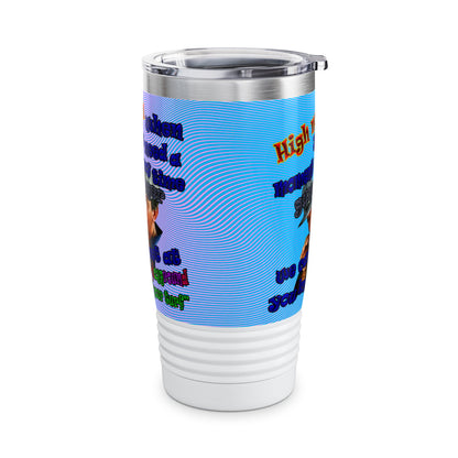high noon - Ringneck Tumbler, 20oz (light blue-purple wave)