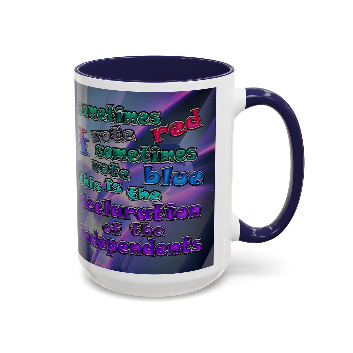 declaration of the independents - Accent Mug (grey-pink wave)