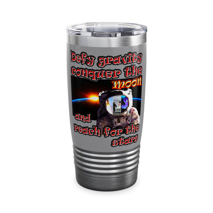 defy conquer reach - Ringneck Tumbler, 20oz (grey)