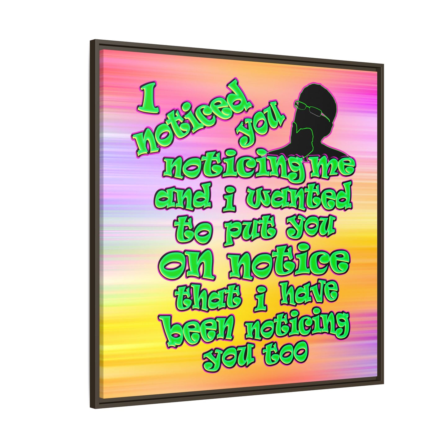 noticed you noticing - framed canvas art (color blur)