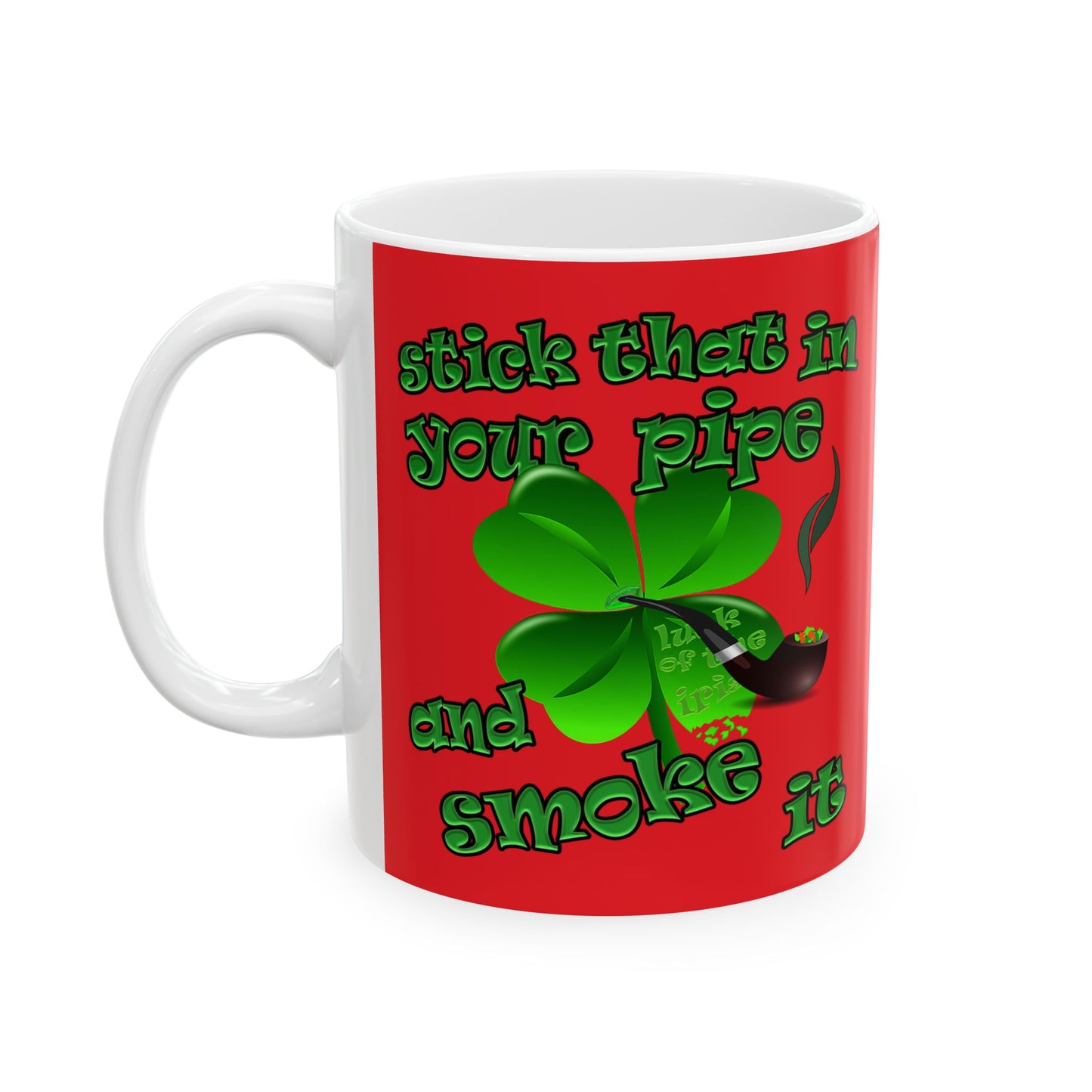 celtics logo - White Mug (red)