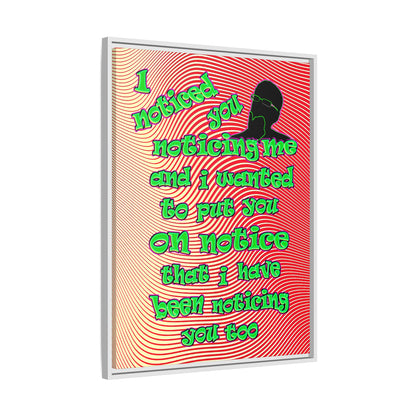 noticed you noticing - framed canvas art (yellow-orange wave)