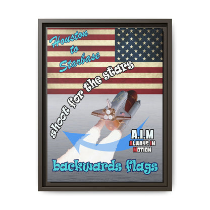 shoot for the stars - framed canvas art (brushed nickel)