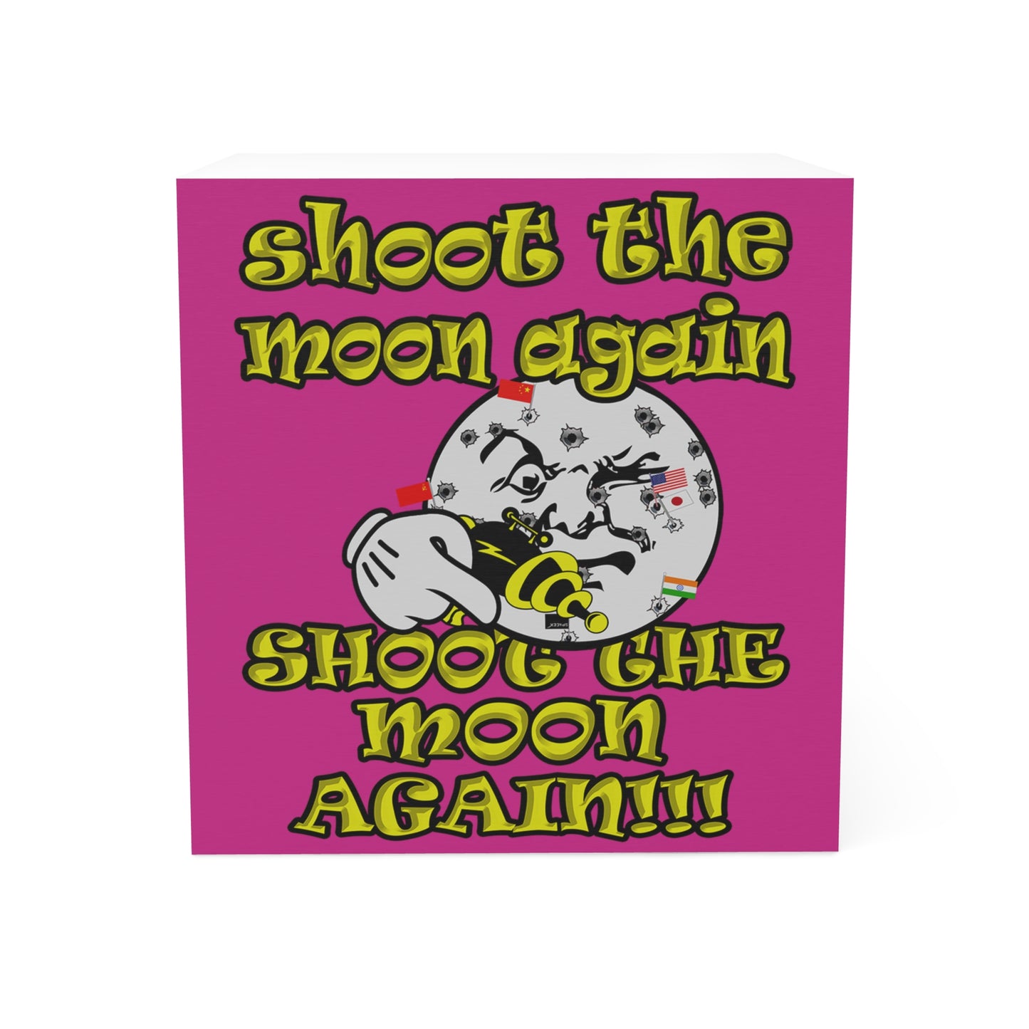 shoot the moon again - note cube (pink)