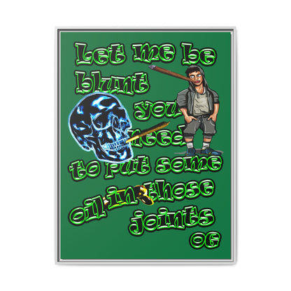 og - framed canvas art (dark green)