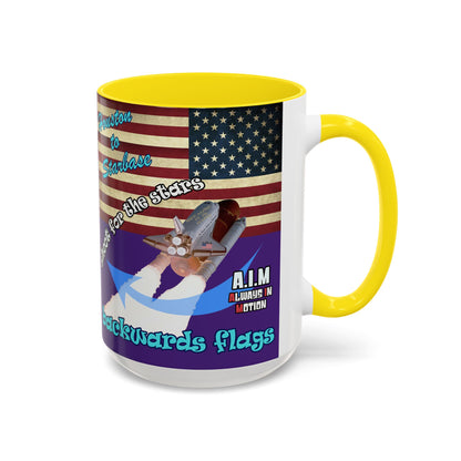 shoot for the stars - Accent Mug (purple)
