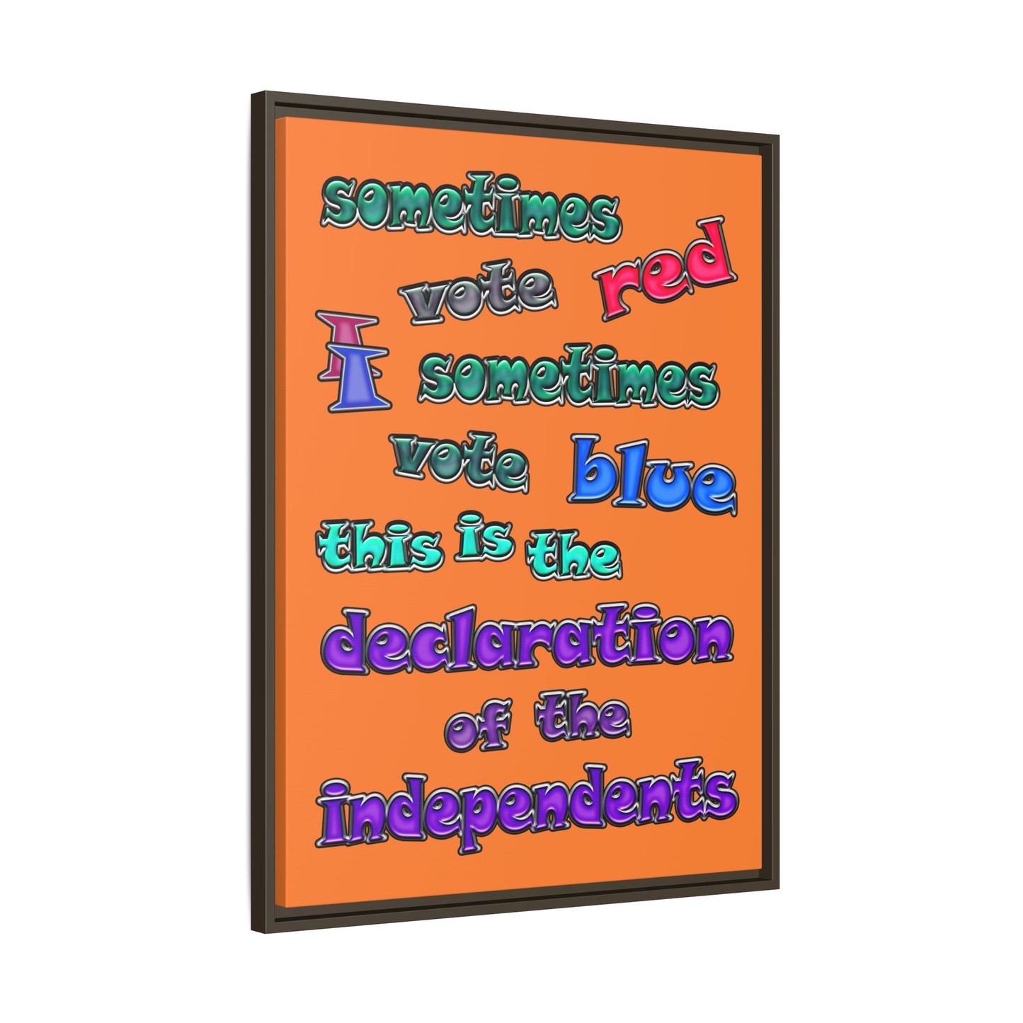 declaration of the independents - framed canvas art (crusta)