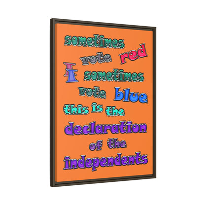 declaration of the independents - framed canvas art (crusta)