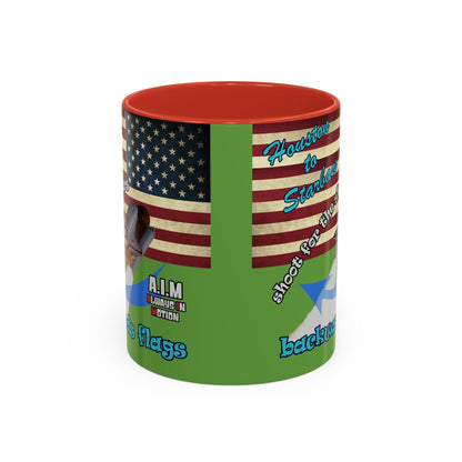 shoot for the stars - Accent Mug (green)