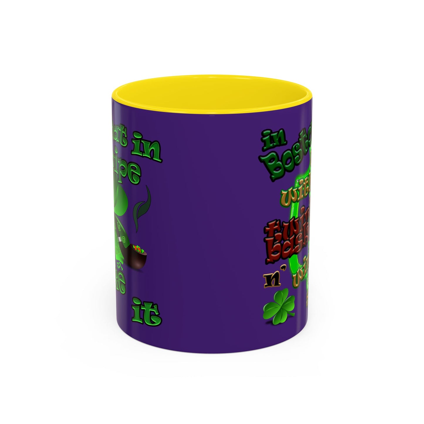 celtics logo - Accent Mug (purple)