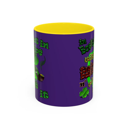 celtics logo - Accent Mug (purple)