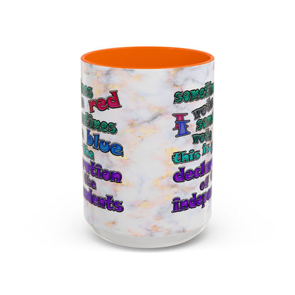 declaration of the independents - Accent Mug (white marble)