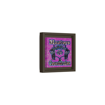 em cee squared - framed canvas art (pink swirl)