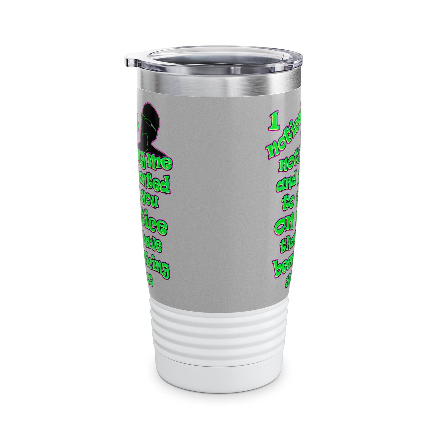 noticed you noticing - Ringneck Tumbler, 20oz (light grey)