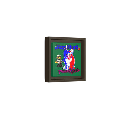 tag that - framed canvas art (dark green)