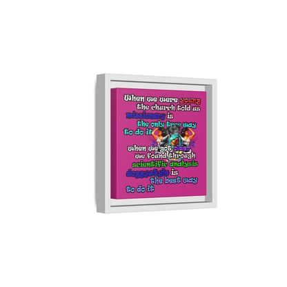 doggystyle - framed canvas art (pink)