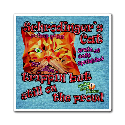 schrodinger's cat - Magnets - (faded blue)