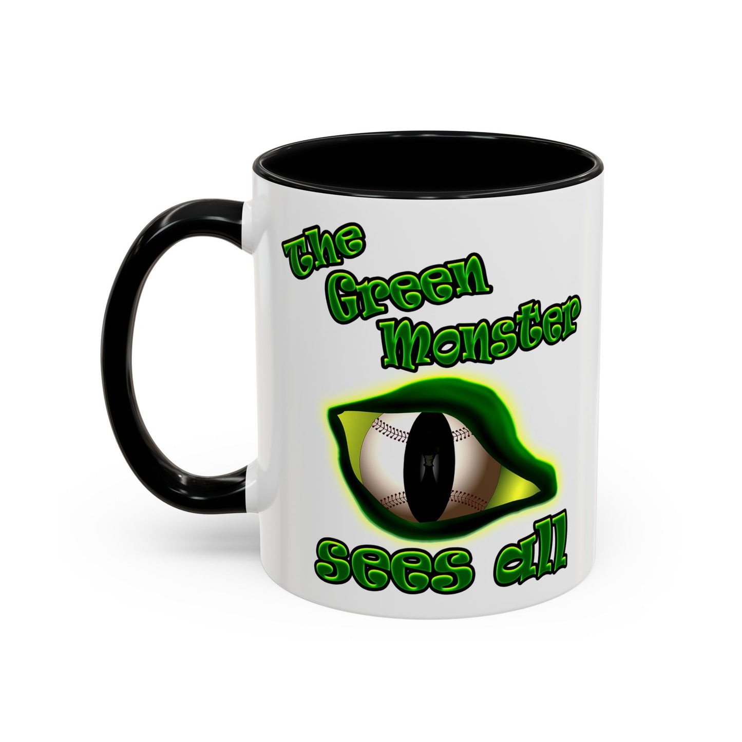 green monster - Accent Mug (white)